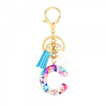 thumbnail image 3 of Multicolor Letter A - Z Initial Letter Resin Keychain Tassel Accessories Cute Premium Bag Charm ---A, 3 of 4