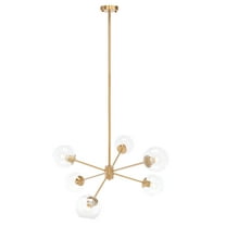 SAFAVIEH Cantori 6-Light Glam Gold Steel Chandelier