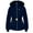 Navy, variant on Michael Michael Kors Women's Active Belted Mix Media Jacket (Navy, XXL)
