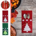 thumbnail image 1 of Xihbxyly Juego de Vajilla Navideña, Bolsa con Cuchillo y Tenedor de Papá Noel, Diseño Decorativo Colorido, Ideal para Celebraciones Navideñas, Fiestas Familiares y Bodas, 4 Piezas, Tamaño 25 X 10 Cm., 1 of 6