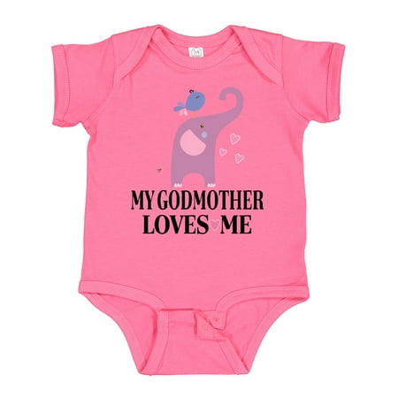 

Inktastic My Godmother Loves Me Goddaughter Gift Baby Girl Bodysuit
