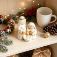 thumbnail image 5 of Lilixerw Christmas Nativity Figurine Warm Holy Family White Gold Baby Manger Tabletop Decor for Home Mantel Shelf Living Room Holiday Decoration, 5 of 6