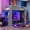 Gray + Solid Wood+MDF + Twin, variant on Wood Twin Size Gaming Loft Bed with Desk, Multi-storage Shelves, LED and a Hanging Clothes Rack, Gray