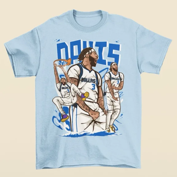 Anthony Davis Cartoon Style Dallas Basketball T-Shirt
