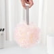 thumbnail image 4 of Puf de baño con lunares | Esponja de malla de doble capa | Estropajo de cuerpo de poliéster suave | Diseño de flores | Espuma abundante | Exfoliación suave | Colgable | 18cm x 18cm | 1 paquete, 4 of 6