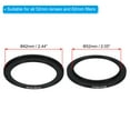 thumbnail image 2 of Unique Bargains 52mm-62mm Step Up Ring with Cleaning Cloth, 2 Pack Camera Lens Filter Adapter Ring, Black, 2 of 6