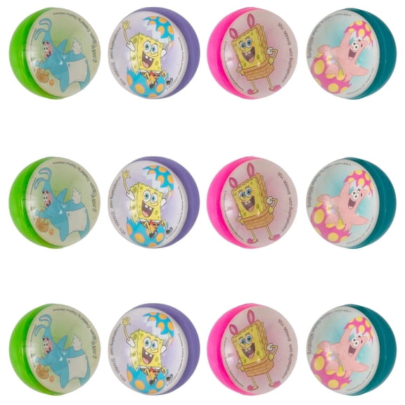 2" diam. Large SpongeBob SquarePants Easter Bouncy Balls - 12 Pc.