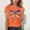 Orange, variant on FamilyThread Children's Casual Loose T-shirt American Flag 4th of July Bow Style Summer Comfortable Short Sleeved Round Neck Top For 3-15Y