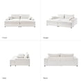 thumbnail image 6 of Contemporary 3-Seater Sofa with Deep Seating Oversized Couch for Living Room Apartment Ivory, 6 of 8