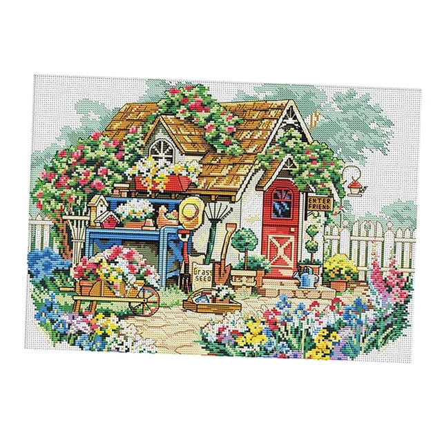 Abbracc Cross Stitch Embroidery in Polyester Diamond drawing Picture Painting Wall