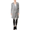 thumbnail image 1 of Kensie Womens Waterfall Cardigan Sweater, Grey, X-Small, 1 of 1
