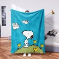 thumbnail image 3 of Nuevas mantas cálidas de franela de Snoopy para otoño e invierno, colcha con estampados de Charlie Brown para sofás, camas, sillas, adultos y niños, capa escolar para interiores, 3 of 5