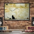 thumbnail image 2 of wall26 Framed Canvas Print Wall Art Banksy Cat and Flying Superhero Mouse Graffiti &amp; Street Art Pop Culture Illustrations Pop Art Bohemian Dark for Living Room, Bedroom, Office - 16"x24&quot, 2 of 5