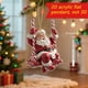 thumbnail image 1 of Seyotauo Christmas Santa Claus Acrylic Flat 2D Pendant - Festive Christmas Ornament with Cheerful Santa Design, Durable Acrylic Christmas Tree Decorations for Holiday Gatherings Decor, 1 of 8