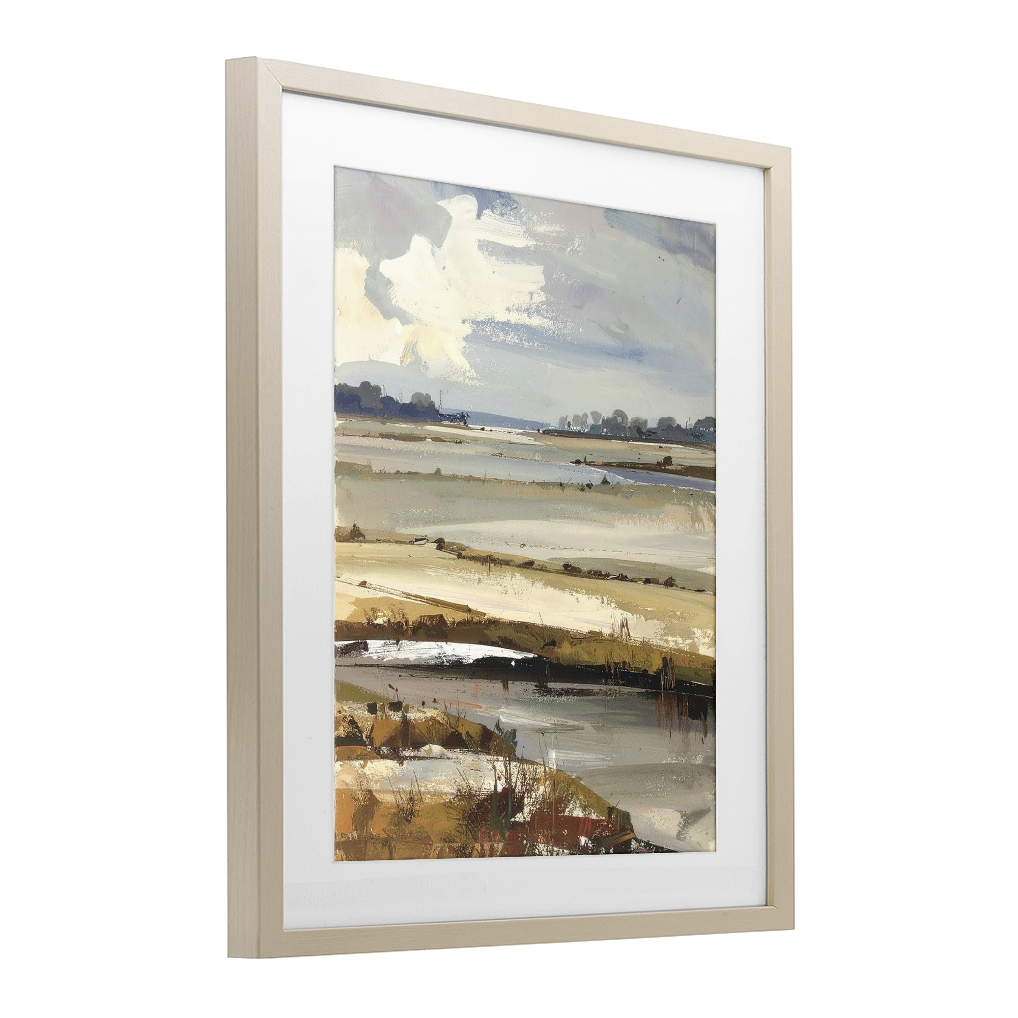 Stupell Industries Earthy Distant Horizon Birch Framed Print Under Glass, design by Alonza Saunders