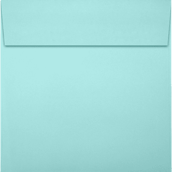 LUX Paper Square Invitation Peel & Press Envelopes, 6 1/2 x 6 1/2, Seafoam Green, 250 Pack