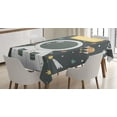 thumbnail image 1 of Ambesonne Astronaut Tablecloth Rectangular Table Cover, Cosmic Doodle Rocket, 52"x70", Grey Multicolor, 1 of 3