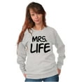 thumbnail image 3 of Just Married Newlyweds Cute Matching Women Plus Size Crewneck Sweatshirt Brisco Brands 5X, 3 of 6