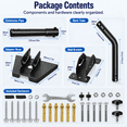 thumbnail image 5 of Starlink Roof Mount for Standard 4/4X/Gen 3/V3 Dish, Adjustable Wall and Roof Mounting Kit with Aluminum Pipe Adapter, Weatherproof Metal Bracket, 5 of 6
