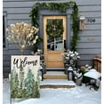 thumbnail image 3 of Welcome Winter Garden Flags 12x18 Inch Vertical Double Sided, Christmas Watercolor Forest Small Yard Outside Decors, Xmas Seasonal Farmhouse Holiday Outdoor Décor (3-CHRIST-2), 3 of 6