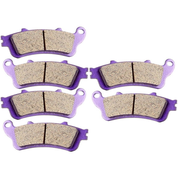 ECCPP FA261 Brake Pads Front and Rear Carbon Fiber Replacement Brake Pads Kits Fit for 1996 1997 1998 1999 2000 2001 2002 2003 2004 2005 2006 2007 2008 2009 2010 Honda