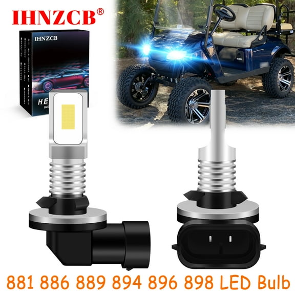 IHNZCB for Ezgo Club Cart Tractor / Lawn Mower LED Headlights Bulb 881 886 889 894 896 898 Ice Blue,Y30