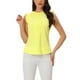 thumbnail image 1 of BLUSA SIN MANGAS RUFFLE PLEATED CHIC PARA MUJER INSPIRE XS Amarillo Claro, 1 of 6