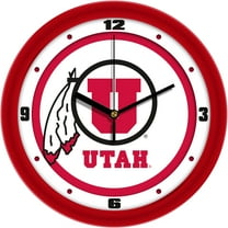 Utah Utes 11.5'' Suntime Premium Glass Face Traditional Logo Wall Clock