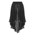 thumbnail image 3 of inhzoy Women's Ballet Chiffon Wrap Skirt Hip Scarf Flowy Swing Skirts Lyrical Dance Skirt Black L, 3 of 5