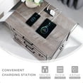 thumbnail image 4 of ACCOHOHO Rustic 3 Drawers Nightstand with Charging Station, 24" Wide Wood Farmhouse Night Stand with Drawers for Bedroom, Living Room, Grey, 4 of 8