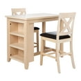 thumbnail image 4 of Safavieh Everest 24" Transitional Dining Table, Black/White Washed, 4 of 5