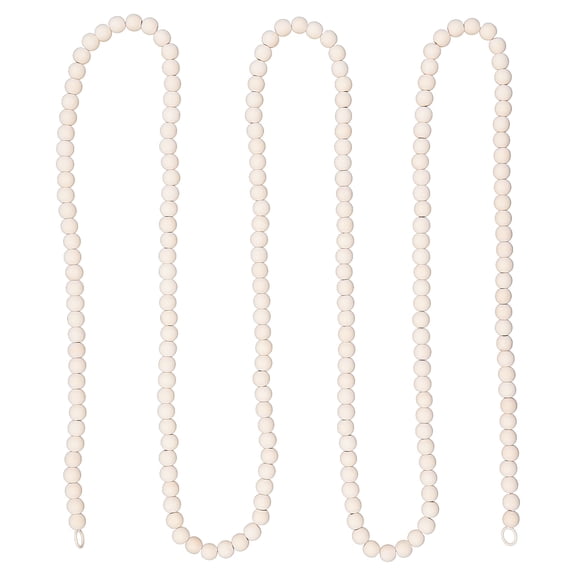 Wood Bead Christmas Garland, Beige, 9', by Holiday Time