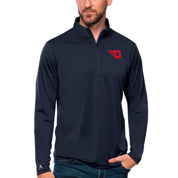 Men's Antigua Blue Dayton Flyers Tribute Quarter-Zip Top