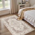 thumbnail image 2 of UERMEI 3'x5' Washable Area Rugs for Living Room, Vintage Floral Boho Printed Carpet, Non Slip Indoor Rug for Bedroom Home Decor Carpets - Brown, 2 of 10