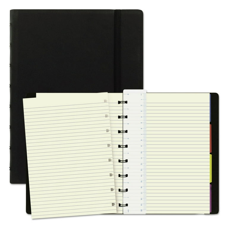 Notebook, 1 Subject, Medium/College Rule, Black Cover, 8.25 Notebook, 1 Subject, Medium/College Rule, Black Cover, 8.25
