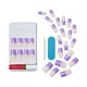 thumbnail image 4 of KISS Kit de uñas postizas francesas acrílicas, diseño de forma larga y cuadrada, uñas de punta francesa de color morado, gel listo para usar y barra de manicura incluida, larga duración, conveniente y, 4 of 6