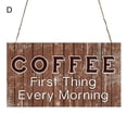 thumbnail image 2 of Front Door Sign Exquisite Pattern Lanyard Design Smooth Edge Burr Free Not Easily Deformed Coffee Bar Hanging Plaque Door Sign Party Decor Party Supplies-D,One Size, 2 of 7