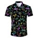 thumbnail image 3 of Camisa hawaiana con estampado de bandera estadounidense de fútbol para hombre, camisas hawaianas con estampado 3D de gato astronauta, blusas casuales con solapa, blusas de manga corta, 3 of 5