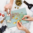 thumbnail image 5 of Leaves Cutting Board, Gradient Colored Autumn Leaves Flying in the Wind Cold Formation of Seasons Art, Decorative Tempered Glass Cutting and Serving Board, Small Size, Multicolor, by Ambesonne, 5 of 5