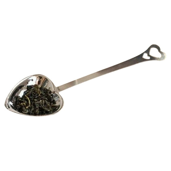 Cheers Heart Shape Stainless Steel Tea Infuser Spoon Strainer Steeper Teapot Filter