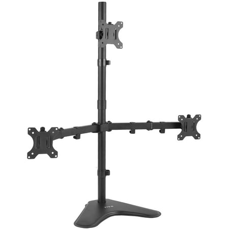 VIVO Triple LCD Monitor Stand Desk Mount FreeStanding Heavy Duty Fully Adjustable fits 3 Screens up to 30