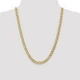 thumbnail image 2 of Auriga 10K Yellow Gold 7 mm Semi-Solid Curb Chain Necklace for Mens 24", 2 of 6