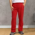 thumbnail image 2 of YDLCAFD Black Sweatpants Men'S Rope Loosening Waist Solid Color Pocket Trousers Loose Sports Trousers, 2 of 9