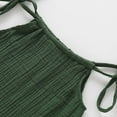 thumbnail image 4 of Mercatoo 0 to 3Y Cotton Dress for Girl Toddler Sleeveless 𝐇𝐚lter Solid Color Linen Pleated Feeling Suitable Dresses, 4 of 6