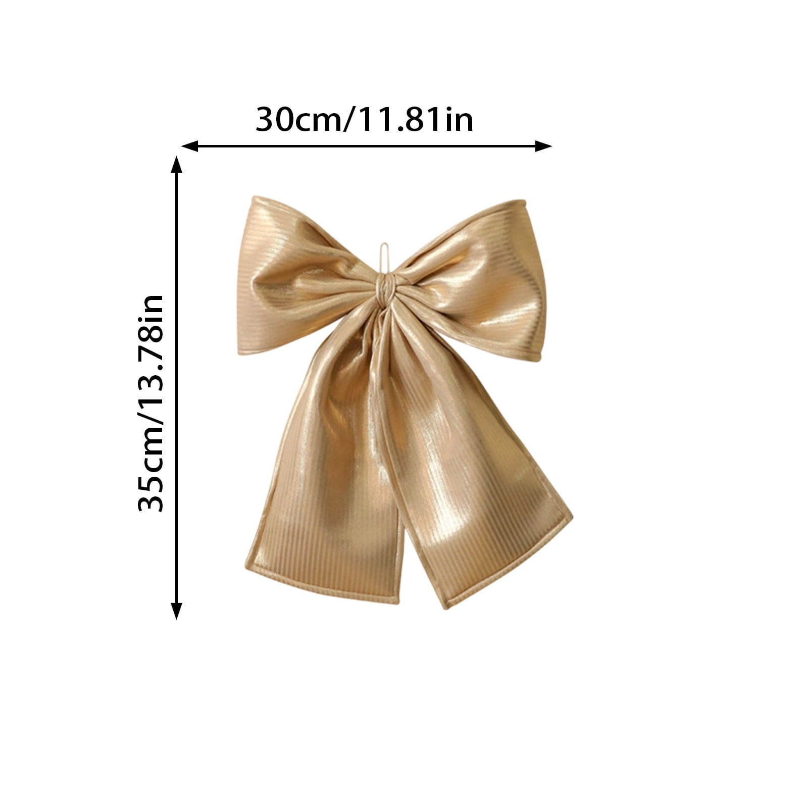 13.78*11.81Inch Christmas Tree Toppers and Decorative Bows with Ties,Vintage Style Ribbon Bowknot for Hanging on Gift Wrapping,Garland Wreath,Front Door Holiday Decor Indoor Outdoor Use