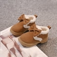 thumbnail image 4 of Otqutp Little Boys Shoes Fashion Big Kids Winter Water Proof Flat Keep Warm Snow Boots Comfortable Shoes Lightweight Shoes for 2-11 Years(Brown,6-7 Years), 4 of 8