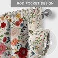 thumbnail image 6 of Watercolor Flowers Farmhouse Short Window Curtain Valances, Rustic Spring Floral Botanical Beige Rod Pocket Kitchen Valances for Living Room Bedroom Bathroom Cafe 42" x 18", 6 of 8