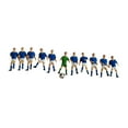 thumbnail image 4 of 11x figuras de fútbol en miniatura figuras de fútbol accesorios fotográficos realistas Tiny People Modelo para decoración de escritorio mesa de arena azul, 4 of 8