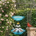 thumbnail image 4 of Colgante comedero para pájaros con energía solar y fuente de agua para baño de aves, decoración exterior para jardín, patio y traspatio, adorno 3 en 1 para alimentar, beber y bañar aves., 4 of 6