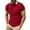 Red, variant on HCNTES Men's 2024 Classic Casual Short Sleeve Vintage Dual Tipped Collar Down Polo Shirt(Grey,XXL)